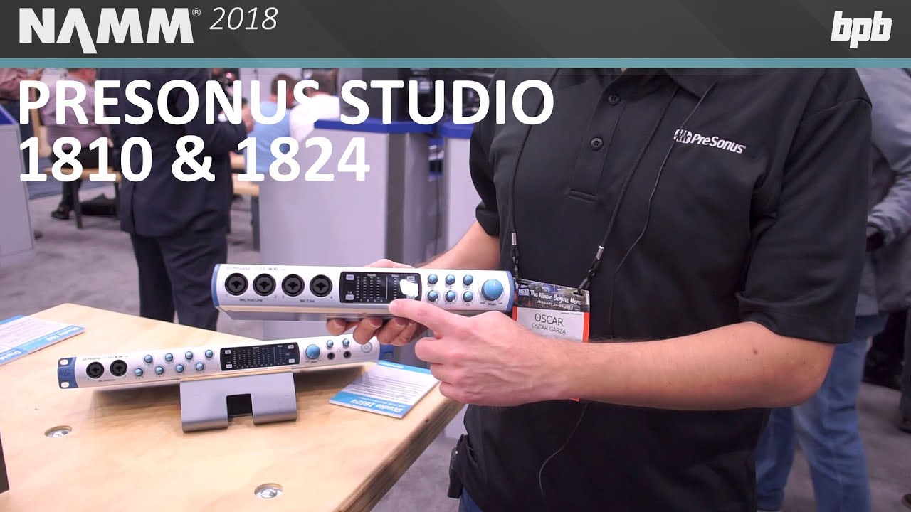 PreSonus Studio 1810 & 1824 USB Audio Interfaces @ NAMM 2018