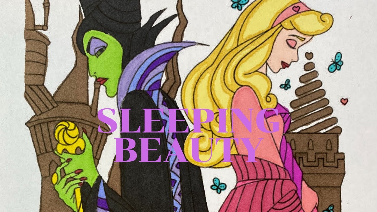 Disney Sleeping Beauty Coloring Video - Maleficent & Aurora