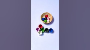 Colorful Wooden Balls Reverse Asmr Short Video #satisfying #shorts #viral