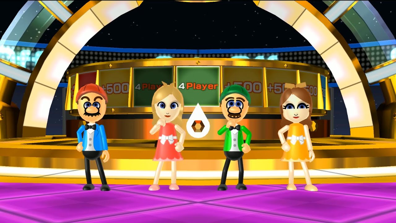 Wii Party - Spin Off #17 - Mario Vs Peach Vs Luigi Vs Daisy