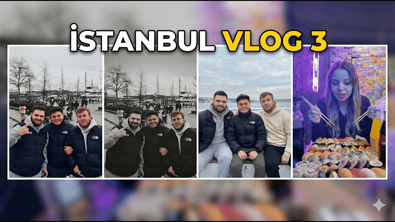 İSTANBUL VLOG 3 | Pasaport Koşturmacası, Kadıköy Tayfa ve Kardeşimle 150 Sushi Yedik! 🍣🛂