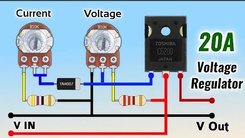 Simple Voltage & Current Regulator Using Single Transistor 20A