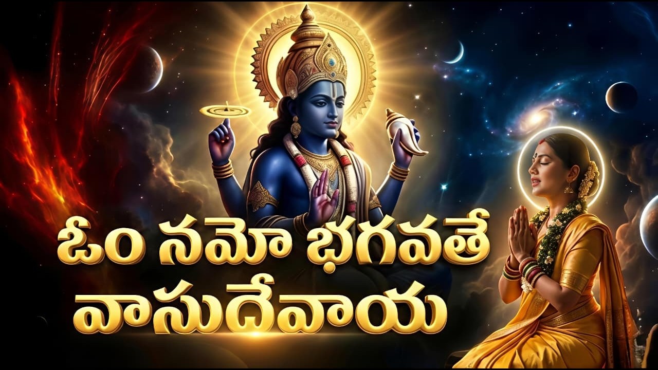 108 Times | Om Namo Bhagavathe Vasudevaya Namaha | Powerful Vishnu Mantra