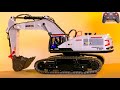 UNBOXING HUINA 1594 RC EXCAVATOR, RC DIGGER, RTR, SOUND, FIRST TEST!! REMOTE CONTROL MACHINE