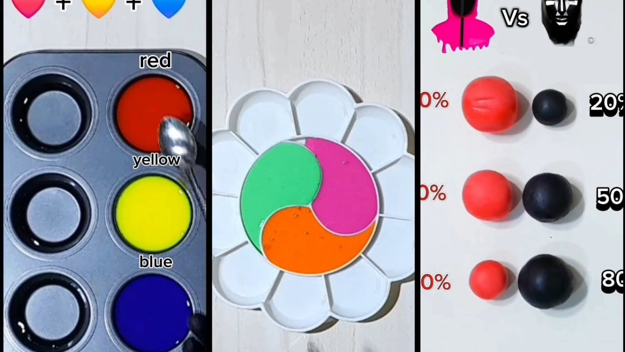 Squid Game Soldier vs Front Man. / Mix water colors / art mixing colors