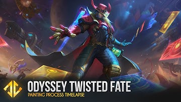 Odyssey Twisted Fate - League of Legends Splash Art TImelapse Process
