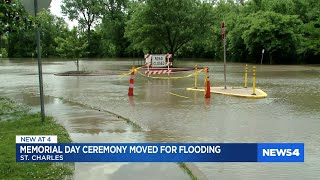 High floodwaters impact Memorial Day events in St. Charles