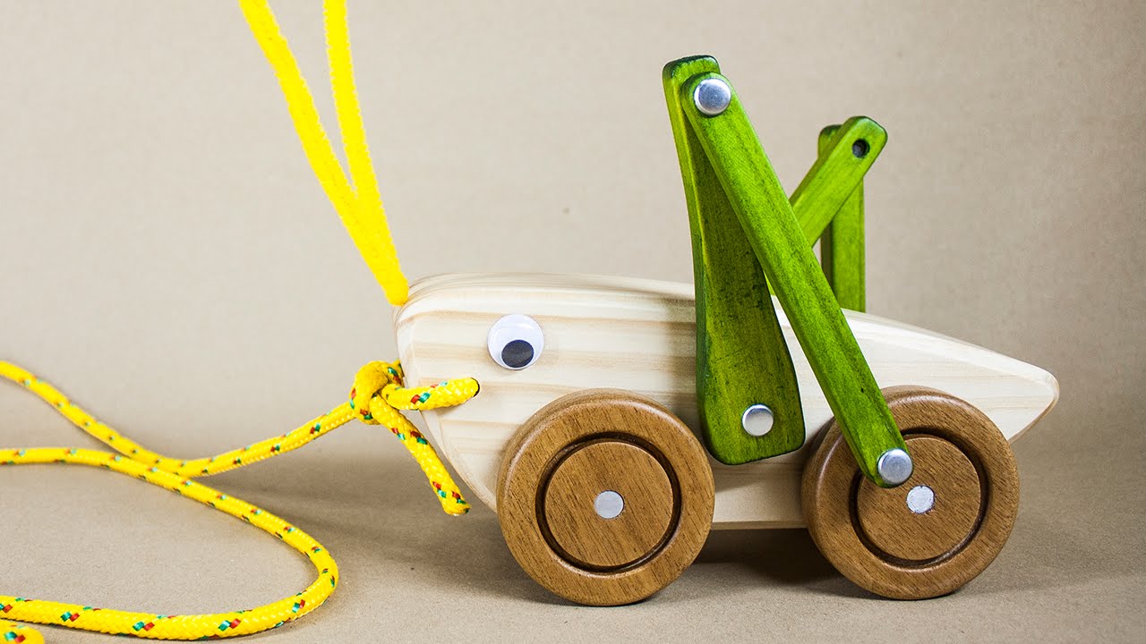 [ Promo Video ] Grasshopper Handmade Wood Pull Toy - YouTube