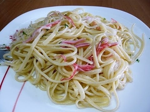 TALLARINES?? CON PALITOS CANGREJO O SURIMI - YouTube