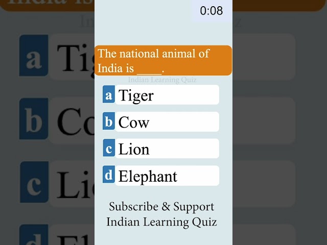 National Symbols of India #shorts | Indian GK Questions | NCERT Grade 3 Q&A | Indian Learning Quiz class=
