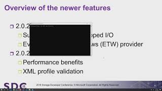 SDC 2018 - What's New with DiskSpd, Microsoft's Storage Performance Tool for Windows