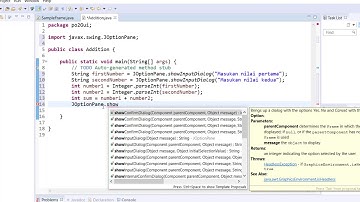 6c Penggunaan JOptionPane Membuat Program Tambah-tambahan GUI Dengan Singkat