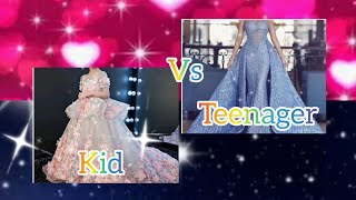 💕kid girl👧 vs Teenager girl👱‍♀️💕/dress👗/hair👩/heels👠/watch💖/ring💍/nail💅