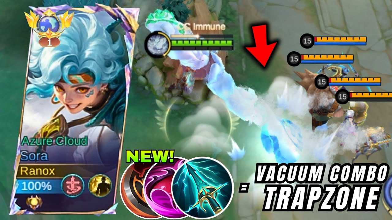 SORA PERFECT VACUUM COMBO USING STRONGEST BUILD!! (must abuse) - Mobile Legends