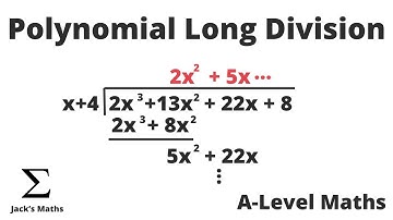 How to do Polynomial Long Division (Algebra & Functions) | A-Level Maths