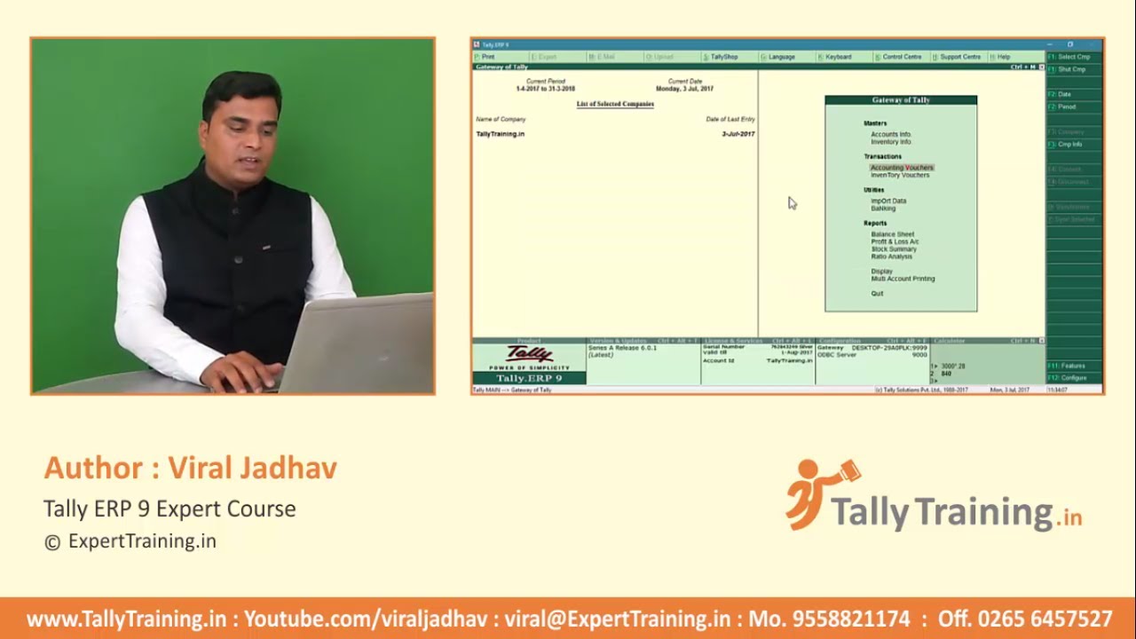 09 GST Sales Invoice Voucher Entry in Tally ERP9 | Tally ERP9 GST Sales Invoice