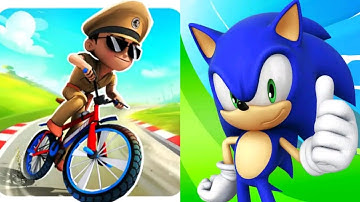 Little Singham Cycle Race VS Sonic Dash Game 2025 Gameplay Android, ios