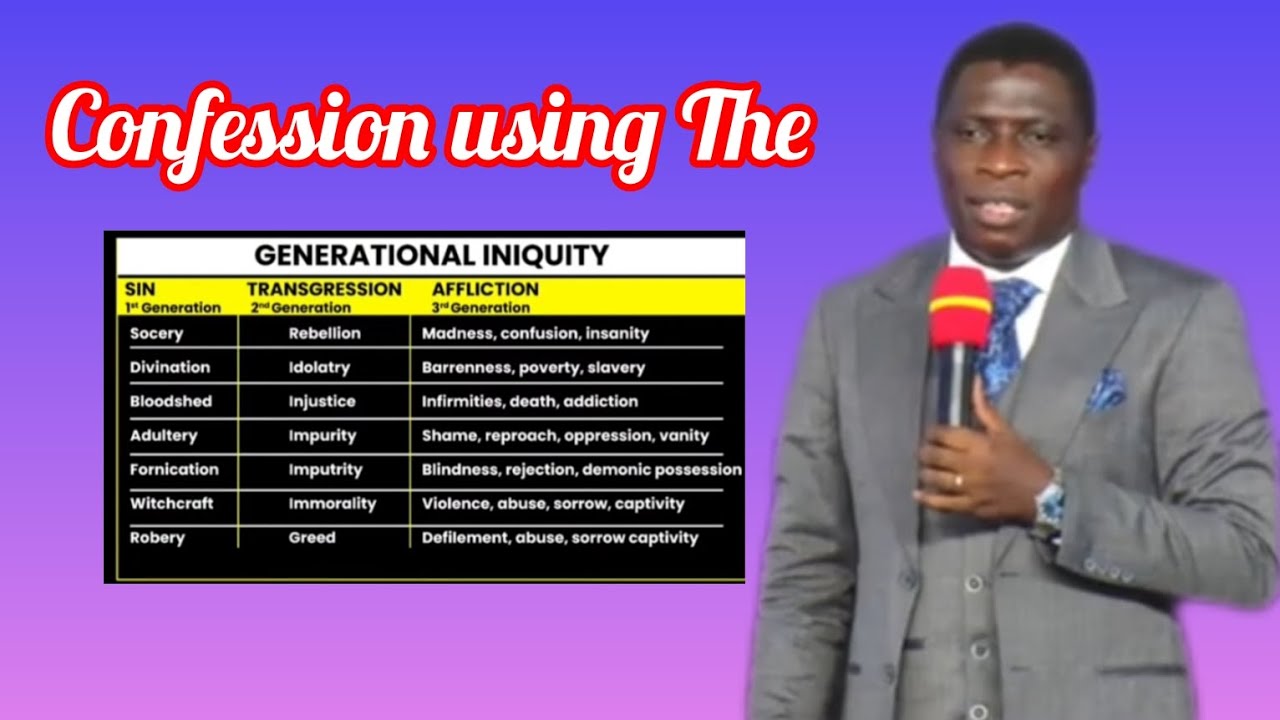 Repentance using the generational iniquity table. ../Apostle James ...