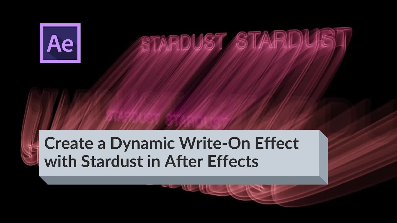 Create a Dynamic Write On Effect with Stardust in After Effects - YouTube