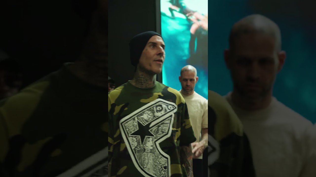 Travis Barker popped out for Blink-182 Day at Complex LA.