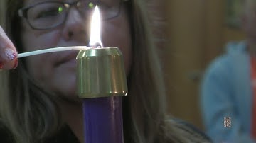 Lighting the Advent candle