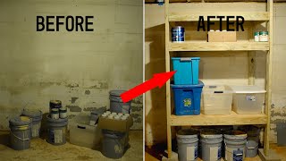 Basement Storage Shelf Build | Timelapse