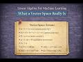 Linear Algebra: What a Vector Space Really Is