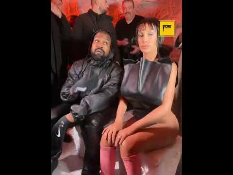 Kanye West & his wife Bianca Censori at Milan Fashion Week 🎥