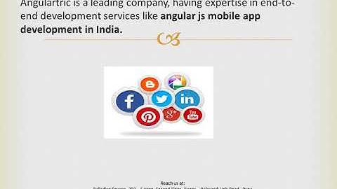 Angular JS Application Development in India - Angulartric