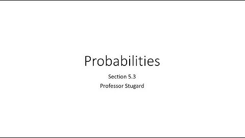 Statistics - Chapter 5: Part 2