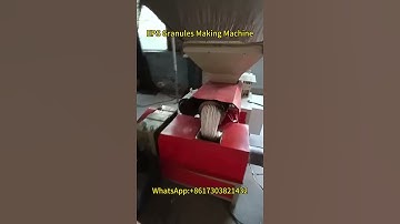 From Waste Foam to Recycled Pellets: EPS Granules Making Machine Showcase