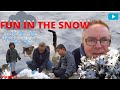 Fun in the snow snow ball snow cat