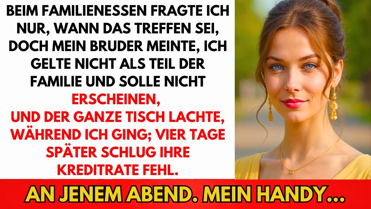 Beim Abendessen Fragte Ich Nach Dem Treffen. Mein Bruder Schoss Zurück: 