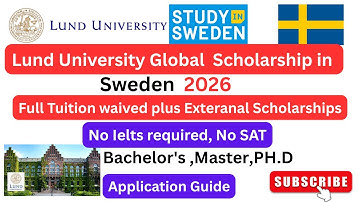 How to Apply for Lund University Global Scholarship 2026 | Study in Sweden (No IELTS Required)