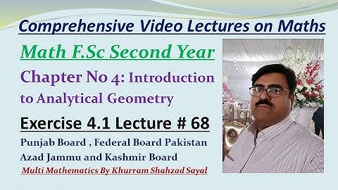 Distance Formula, Midpoint Formula, Location of Point in Plane, Math FSC Part 2, Ch 4 Ex 4.1 Lec 68