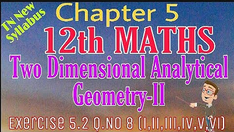 12th Maths Exercise 5.2 Q.No 8 Two Dimensional Analytical Geometry-II TN New Syllabus State Board Ta