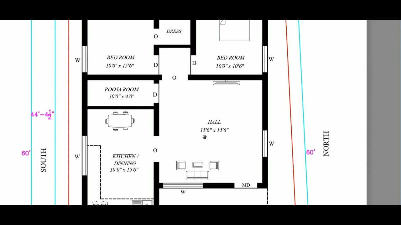 28 x 45 Best East Face 2bhk House plan as per vastu - YouTube