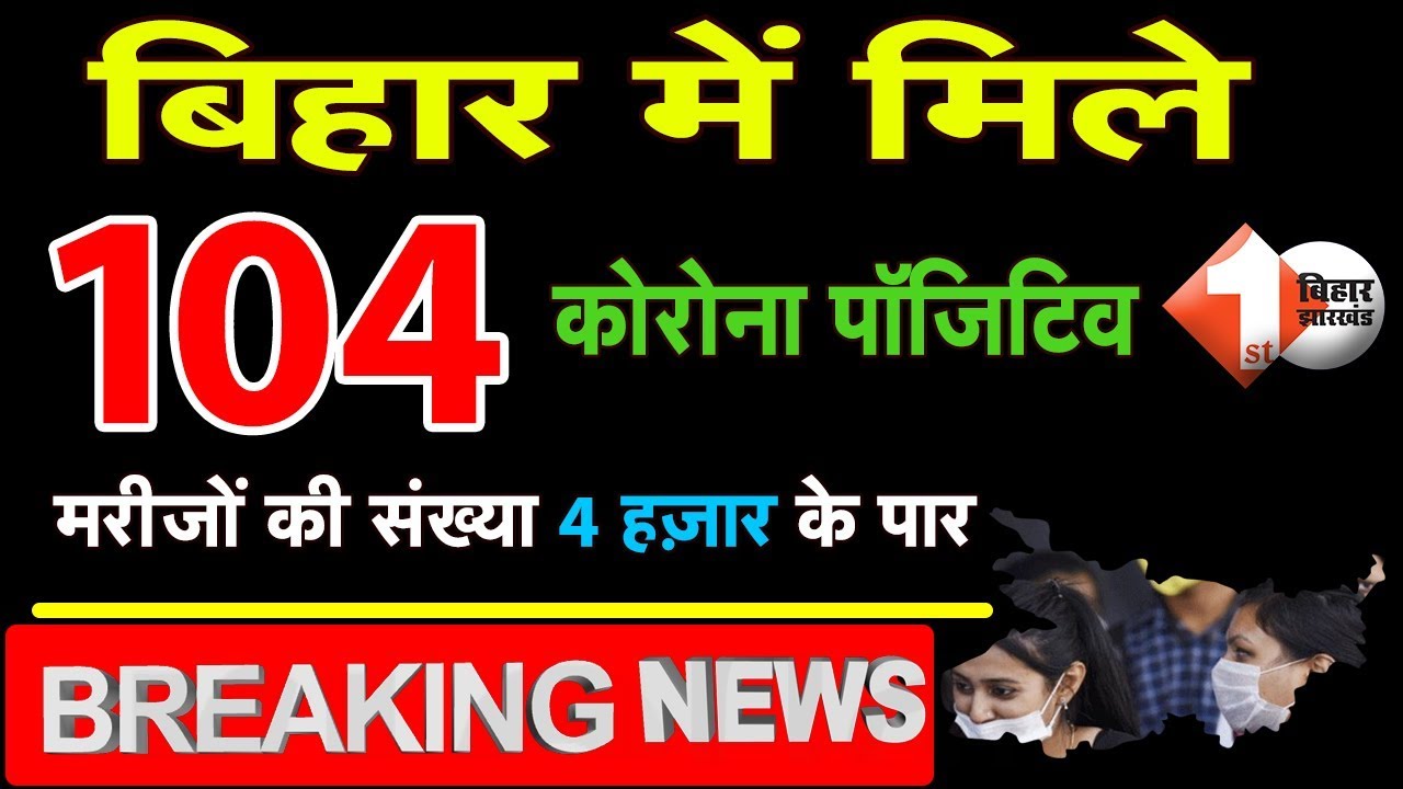 Breaking News Bihar में फिर मिले 104 मरीज, सूबे में आंकड़ा पहुंचा 4000