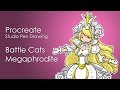 Megaphrodite - The Battle Cats - Procreate Studio Pen Drawing [OMG CRAFTS]