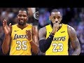 Kevin durant joins lebron james on the lakers parody
