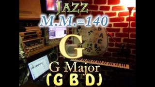 G Major G B D Jazz MM140 One Chord Backing Track