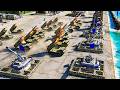 GENERAL IRONSIDE + Super Colonel + Nuke Aurora vs 7 USA BOSS - C&amp;C Generals Apocalyptic