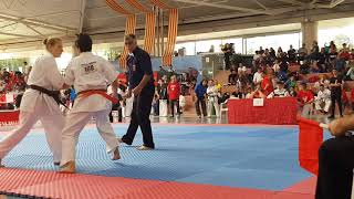 Бой 1 Силенок Ксения 10th European Kyokushin Karate Championships Испания 2017