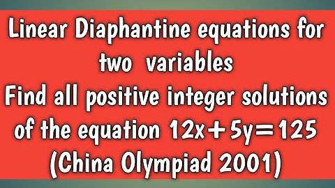 linear diophantine equations examples