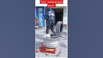 Tyre replacement work #engineering #machinary #automobile