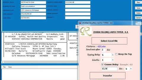 Mortgage Data Entry Form Filling Auto Typer Software 4.4