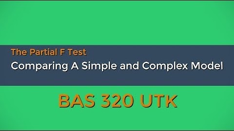 The Partial F Test - Theory & How to perform in R