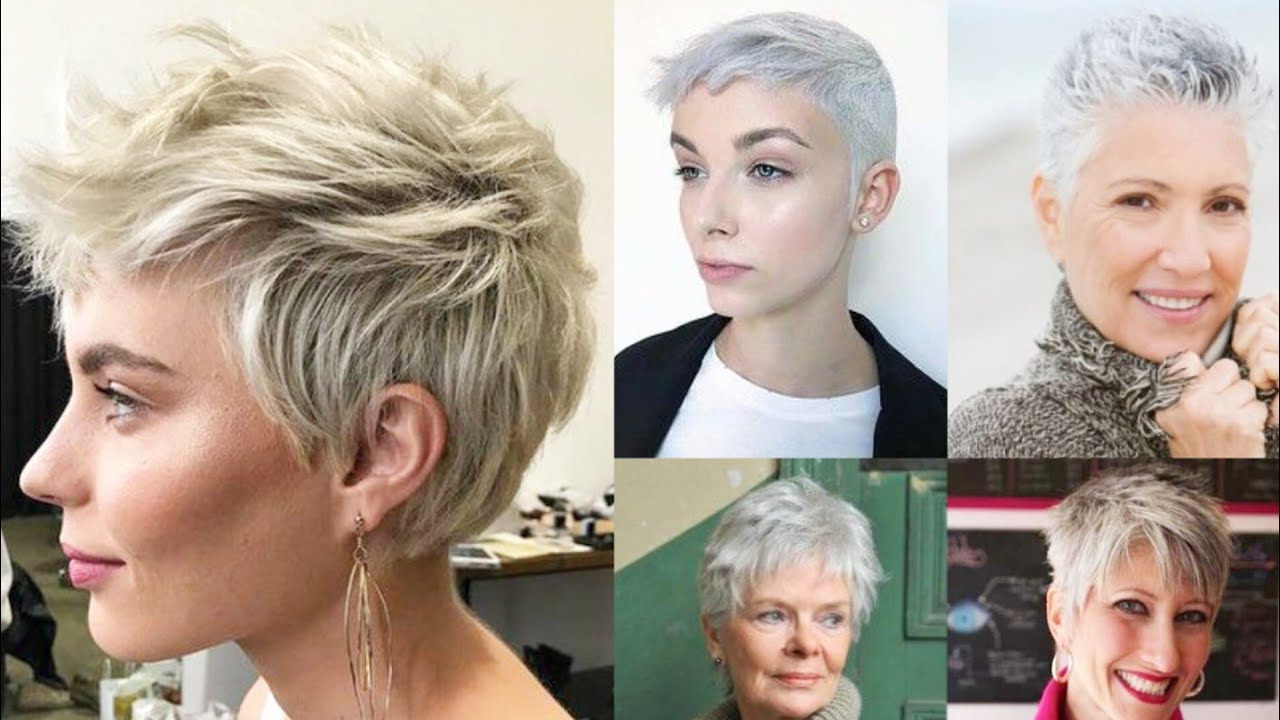 Women💞Grey Short Pixie Haircut Ideas 50+ Women's | Latest Short Haircut ...