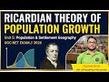 UGC NET EXAM 2026 | Ricardian Theory of Population Growth| Unit–5: Population & Settlement Geography