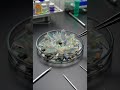 【ASMR】【4K】Opal placed on silver liquid transforms instantly into iridescent crystals